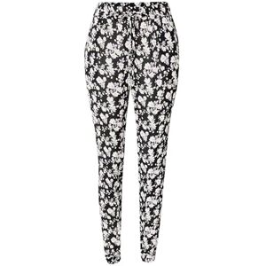KAFFE kvinnors tryck joggers yoga byxor lounge byxor dam, Svart Chalk/lila blomma, 36 KAFFE kvinnors tryck joggers yoga byxor lounge byxor dam, Svart Chalk/lila blomma, 36