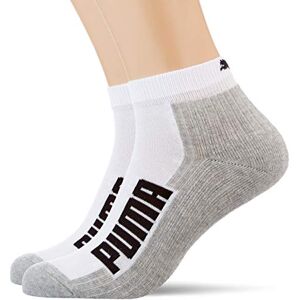 PUMA Unisex Bwt vadderade kvartsstrumpor, Vit/grå/svart, 46 EU PUMA Unisex Bwt vadderade kvartsstrumpor, Vit/grå/svart, 46 EU
