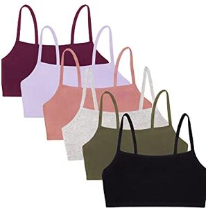 Fruit of the Loom Dam spaghettiband bomull pullover sport bh v rdepack, Svart/ljung gr/oliv/lila/lila/skymning, 100 stor Fruit of the Loom Dam spaghettiband bomull pullover sport bh v rdepack, Svart/ljung gr/oliv/lila/lila/skymning, 100 stor