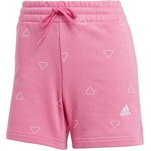 adidas Kvinnor Essentials Monogram Graphic French Terry Shorts, pulse magenta, L adidas Kvinnor Essentials Monogram Graphic French Terry Shorts, pulse magenta, L