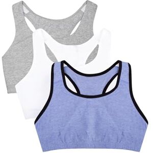 Fruit of the Loom Tank-Style Cotton BH sport-BH, 1 tum (4-pack), Blå ädelsten melerad med svart/vit/grå, 34 Fruit of the Loom Tank-Style Cotton BH sport-BH, 1 tum (4-pack), Blå ädelsten melerad med svart/vit/grå, 34