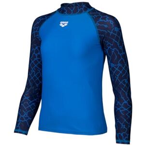 ARENA Män Unisex Jr Rash Vest L/S Allover Top, Blå Kina-marinblå multi, 40 ARENA Män Unisex Jr Rash Vest L/S Allover Top, Blå Kina-marinblå multi, 40