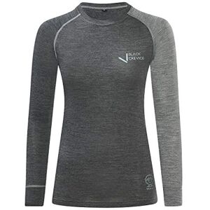 Black Crevice Damer långärmad tröja av Merino ull funktionella underkläder, antracit/grey, 44 Black Crevice Damer långärmad tröja av Merino ull funktionella underkläder, antracit/grey, 44