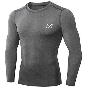 MEETYOO Kompressionsskjorta för män, baslager topp långärmad t-shirt sportutrustning fitness tights för löpning gym träning, grå-2, XL MEETYOO Kompressionsskjorta för män, baslager topp långärmad t-shirt sportutrustning fitness tights för löpning gym träning, grå-2, XL