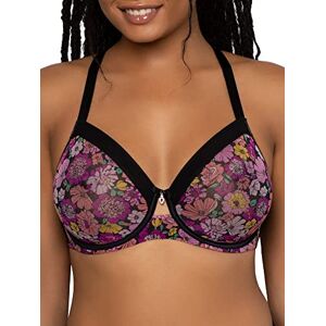 Curvy Couture Women’s Sexy Sheer Mesh Plus Size Full Coverage Bra, Retro Roses, 44D Curvy Couture Women’s Sexy Sheer Mesh Plus Size Full Coverage Bra, Retro Roses, 44D