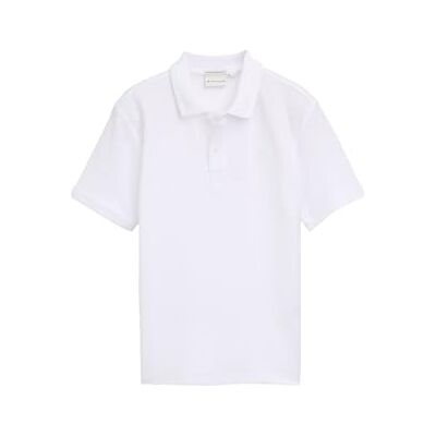 TOM TAILOR Pojkar barn basic pikétröja, 20000 – vit, 140 TOM TAILOR Pojkar barn basic pikétröja, 20000 – vit, 140