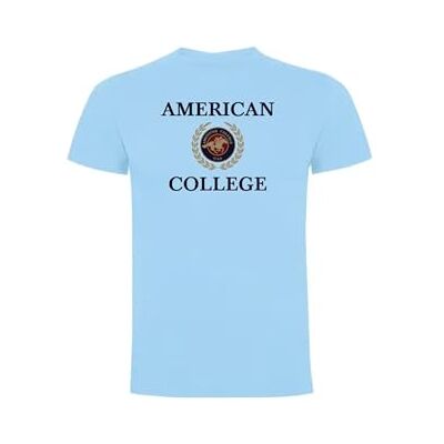 AMERICAN COLLEGE USA T-shirts sport andas tryckta unisex kläder barn pojkar och flickor casual modell ACTSW7 himmelsblå S, turkos, S AMERICAN COLLEGE USA T-shirts sport andas tryckta unisex kläder barn pojkar och flickor casual modell ACTSW7 himmelsblå S, turkos, S