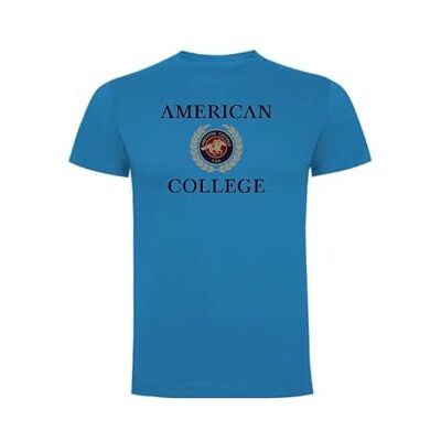 AMERICAN COLLEGE USA T-shirts sport andas tryckta unisex kläder barn pojkar och flickor casual modell ACTSW7 indigo 16 år gammal, Indigo, 16 �r AMERICAN COLLEGE USA T-shirts sport andas tryckta unisex kläder barn pojkar och flickor casual modell ACTSW7 indigo 16 år gammal, Indigo, 16 �r
