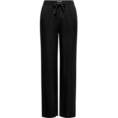 ONLY Onlgoa Mw Linne Bl Pull-Up Pant Cc PNT, svart, XS / 32L ONLY Onlgoa Mw Linne Bl Pull-Up Pant Cc PNT, svart, XS / 32L