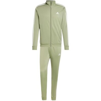adidas herr Träningsoverall Basic 3-Stripes Tricot Track Suit, tent green/off white, L Tall 3 inch adidas herr Träningsoverall Basic 3-Stripes Tricot Track Suit, tent green/off white, L Tall 3 inch