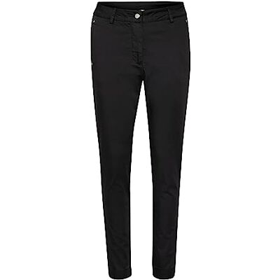 KAFFE Dambyxor slim fit vanlig waistband dragkedja och knappfastande byxor dam, Svart djup, 38 KAFFE Dambyxor slim fit vanlig waistband dragkedja och knappfastande byxor dam, Svart djup, 38