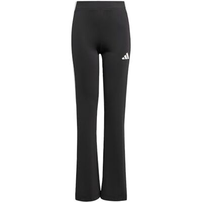 adidas flickor Train Essentials 3-Stripes Flared Leggings Tights, black/white, 11-12 Years adidas flickor Train Essentials 3-Stripes Flared Leggings Tights, black/white, 11-12 Years