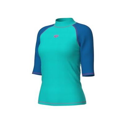 ARENA dam utslag väst S/S grafisk topp, Vattenblå Kina, M ARENA dam utslag väst S/S grafisk topp, Vattenblå Kina, M