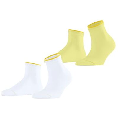 ESPRIT Damsneakerstrumpor dubbel hög manschett 2-pack W Sn bomull kort enfärgad 2 par, flerfärgad vit daffodil 0020, 35-38 ESPRIT Damsneakerstrumpor dubbel hög manschett 2-pack W Sn bomull kort enfärgad 2 par, flerfärgad vit daffodil 0020, 35-38
