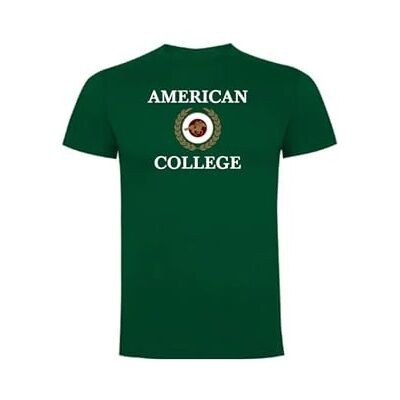 AMERICAN COLLEGE USA T-shirts sport andas tryckta unisex kläder barn pojkar och flickor casual modell ACTSW7 mörkgrön S, Färg: grön, S AMERICAN COLLEGE USA T-shirts sport andas tryckta unisex kläder barn pojkar och flickor casual modell ACTSW7 mörkgrön S, Färg: grön, S
