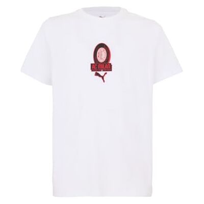 A.C. Milan FtblCulture T-shirt med Puma-logotyp, officiell produkt, vuxen, Vit, L A.C. Milan FtblCulture T-shirt med Puma-logotyp, officiell produkt, vuxen, Vit, L