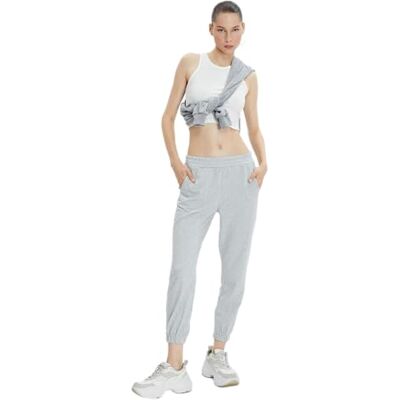 Koton dam basic joggare dragsko fickor sweatpants, Grå (031), XS Koton dam basic joggare dragsko fickor sweatpants, Grå (031), XS