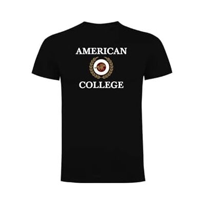 AMERICAN COLLEGE USA T-shirts sport andas tryckta unisex kläder barn pojkar och flickor casual modell ACTSW7 svart 12 år, svart, 12 �r AMERICAN COLLEGE USA T-shirts sport andas tryckta unisex kläder barn pojkar och flickor casual modell ACTSW7 svart 12 år, svart, 12 �r
