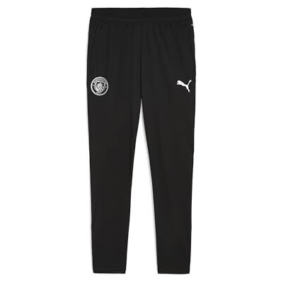 PUMA Manchester City FC Herr Träningsbyxor med Ficka 25/26, Svart (Black x Silver), S PUMA Manchester City FC Herr Träningsbyxor med Ficka 25/26, Svart (Black x Silver), S