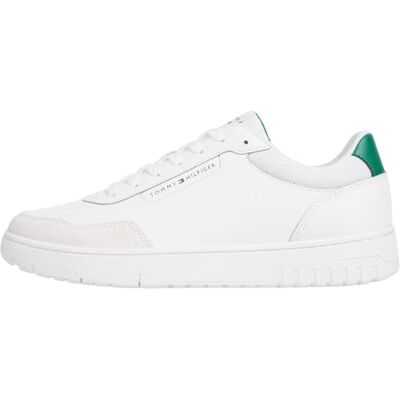 Tommy Hilfiger Elegant Basket Core Court träningsskor för män, Vit Ecru, 40 EU Tommy Hilfiger Elegant Basket Core Court träningsskor för män, Vit Ecru, 40 EU