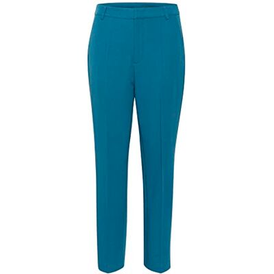 KAFFE Kvinnors byxor kostym byxor slim fit full längd fickor med hög midja dam, Legion Blue, 36 KAFFE Kvinnors byxor kostym byxor slim fit full längd fickor med hög midja dam, Legion Blue, 36