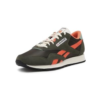 Reebok Klassiska nylonsneakers för män, jägare grön/pump orange/vintage chhalk, 40 EU, Hunter Green Pump Orange Vintage Chalk, 40 EU Reebok Klassiska nylonsneakers för män, jägare grön/pump orange/vintage chhalk, 40 EU, Hunter Green Pump Orange Vintage Chalk, 40 EU