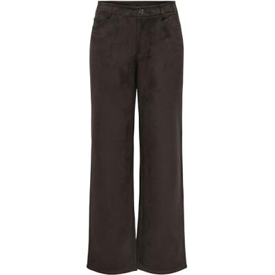 ONLY Onlina Life Mw STR faux mockabyxa Pant, Choklad tårta, M / 32L ONLY Onlina Life Mw STR faux mockabyxa Pant, Choklad tårta, M / 32L