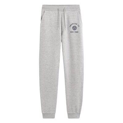 AMERICAN COLLEGE USA Joggingbyxor och leggings korta smala sportkläder barn unisex pojkar flickor modell ACJOGW4 MELL grå 14 år, Grå, 14 år AMERICAN COLLEGE USA Joggingbyxor och leggings korta smala sportkläder barn unisex pojkar flickor modell ACJOGW4 MELL grå 14 år, Grå, 14 år