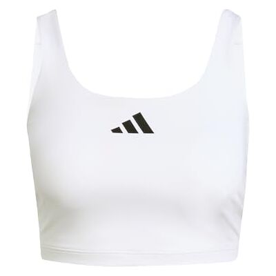 adidas Kobiety Optime Workout Twist Light Support Bra Tank, white, L adidas Kobiety Optime Workout Twist Light Support Bra Tank, white, L
