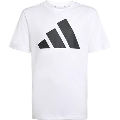 adidas unisex barn Train Essentials Big Logo Shirt, white/black, 15-16 Years adidas unisex barn Train Essentials Big Logo Shirt, white/black, 15-16 Years
