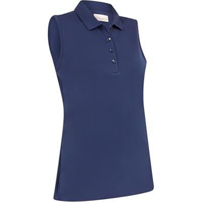 Callaway Apparel Callaway – ärmlös golfpolotröja för damer, turneringstopp med stretch, enfärgad, fukttransporterande (peacoat), Skepparkavaj, M Callaway Apparel Callaway – ärmlös golfpolotröja för damer, turneringstopp med stretch, enfärgad, fukttransporterande (peacoat), Skepparkavaj, M