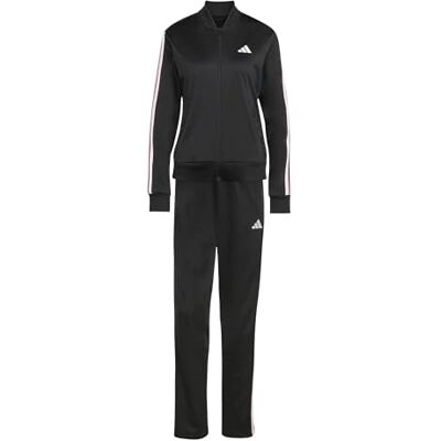 adidas dam Essentials 3-Stripes Track Suit, black/clear pink, XS adidas dam Essentials 3-Stripes Track Suit, black/clear pink, XS