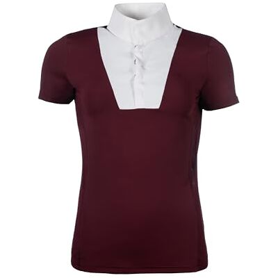 HKM Virginia kort ärm Tävlingströja för kvinnor, Bordeaux, S HKM Virginia kort ärm Tävlingströja för kvinnor, Bordeaux, S