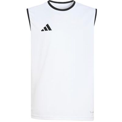 adidas unisex barn Entrada26 Sleeveless Jersey Kids Shirt, white/black, 13-14 Years adidas unisex barn Entrada26 Sleeveless Jersey Kids Shirt, white/black, 13-14 Years