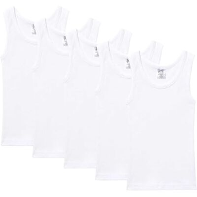 Abanderado Bundle Sport Junior kortärmade T-shirts (5-pack) för barn, Vit, 14 år Abanderado Bundle Sport Junior kortärmade T-shirts (5-pack) för barn, Vit, 14 år