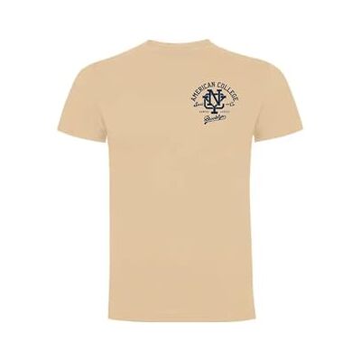 AMERICAN COLLEGE USA T-shirts sport andas tryckta unisex kläder barn pojkar och flickor casual modell ACTSW6 beige S, Beige färg, S AMERICAN COLLEGE USA T-shirts sport andas tryckta unisex kläder barn pojkar och flickor casual modell ACTSW6 beige S, Beige färg, S