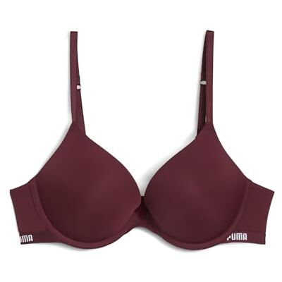 PUMA Pushup BH för kvinnor, ruby shimmer, 75C PUMA Pushup BH för kvinnor, ruby shimmer, 75C