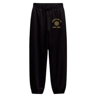 AMERICAN COLLEGE USA Chinos joggingbyxor sport varma kläder blandade män och kvinnor casual modell ACJOGW4 svart L, svart, L AMERICAN COLLEGE USA Chinos joggingbyxor sport varma kläder blandade män och kvinnor casual modell ACJOGW4 svart L, svart, L