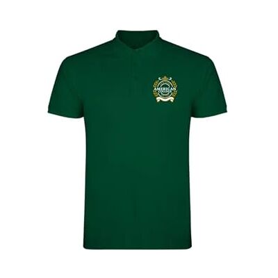 AMERICAN COLLEGE USA Pikétröjor sport andas tryckta kläder unisex barn pojkar och flickor casual modell ACPLW5 mörkgrön 16 år, Färg: grön, 16 �r AMERICAN COLLEGE USA Pikétröjor sport andas tryckta kläder unisex barn pojkar och flickor casual modell ACPLW5 mörkgrön 16 år, Färg: grön, 16 �r