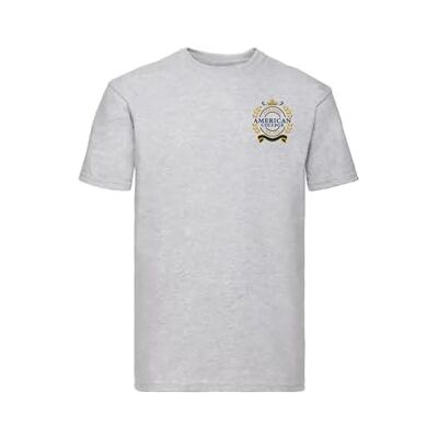 AMERICAN COLLEGE USA T-shirts sport andas tryckta unisex kläder barn pojkar och flickor casual modell ACTSW5 MELL grå M, Färg: grå, M AMERICAN COLLEGE USA T-shirts sport andas tryckta unisex kläder barn pojkar och flickor casual modell ACTSW5 MELL grå M, Färg: grå, M