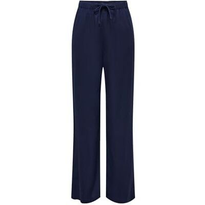 ONLY Onlgoa Mw Linne Bl Pull-Up Pant Cc PNT, marinblå blazer, XL / 32L ONLY Onlgoa Mw Linne Bl Pull-Up Pant Cc PNT, marinblå blazer, XL / 32L