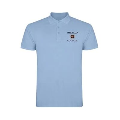 AMERICAN COLLEGE USA Pikétröjor sport andas tryckta kläder unisex barn pojkar och flickor casual modell ACPLW7 himmelsblå 14 år, turkos, 14 �r AMERICAN COLLEGE USA Pikétröjor sport andas tryckta kläder unisex barn pojkar och flickor casual modell ACPLW7 himmelsblå 14 år, turkos, 14 �r