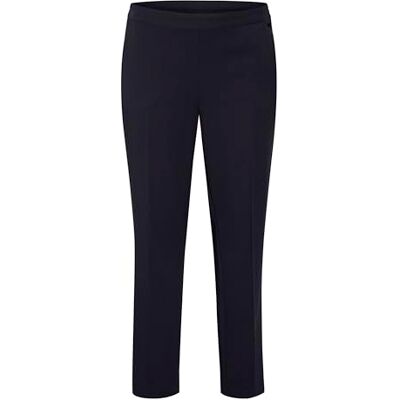 Kaffe Curve Plusstorlek byxor för dam med full längd elastiska midjefickor, Midnight Marine, 46 stor Kaffe Curve Plusstorlek byxor för dam med full längd elastiska midjefickor, Midnight Marine, 46 stor