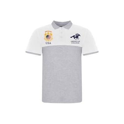 AMERICAN COLLEGE USA unisex barnpolo pojkar flickor t-shirt, GRÅ, 6 år AMERICAN COLLEGE USA unisex barnpolo pojkar flickor t-shirt, GRÅ, 6 år