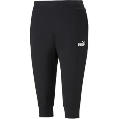 PUMA Damer Essentials Capri sweatpants träningsoverall, Svart, XL PUMA Damer Essentials Capri sweatpants träningsoverall, Svart, XL