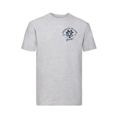 AMERICAN COLLEGE USA T-shirts sport andas tryckta unisex kläder barn pojkar och flickor casual modell ACTSW6 MELL grå XXL, Färg: grå, XXL AMERICAN COLLEGE USA T-shirts sport andas tryckta unisex kläder barn pojkar och flickor casual modell ACTSW6 MELL grå XXL, Färg: grå, XXL