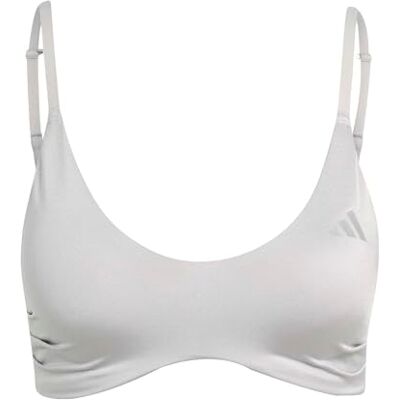adidas Kobiety Optime Essentials Workout Shine Light Support Bra, grey two, S adidas Kobiety Optime Essentials Workout Shine Light Support Bra, grey two, S