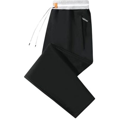 FoxQ Mens Sweatpants with Pockets Sports Joggers Athletic Running Casual Yoga Pants Loose Fit Straight Leg Open Bottom Black, Medium FoxQ Mens Sweatpants with Pockets Sports Joggers Athletic Running Casual Yoga Pants Loose Fit Straight Leg Open Bottom Black, Medium