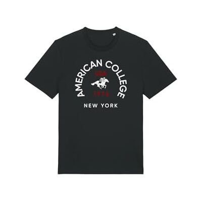 AMERICAN COLLEGE USA Svart T-shirt 8 år gammal kontrakterad, svart, 8 �r AMERICAN COLLEGE USA Svart T-shirt 8 år gammal kontrakterad, svart, 8 �r