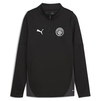 PUMA Manchester City FC Barn Träningströja 1/4 Dragkedja Lång Ärm 25/26, Svart (Black x Silver), 116 PUMA Manchester City FC Barn Träningströja 1/4 Dragkedja Lång Ärm 25/26, Svart (Black x Silver), 116